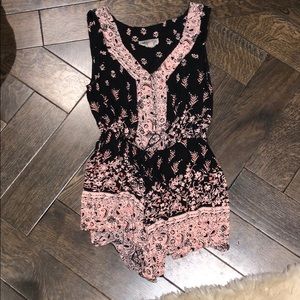 Black and Pink Romper